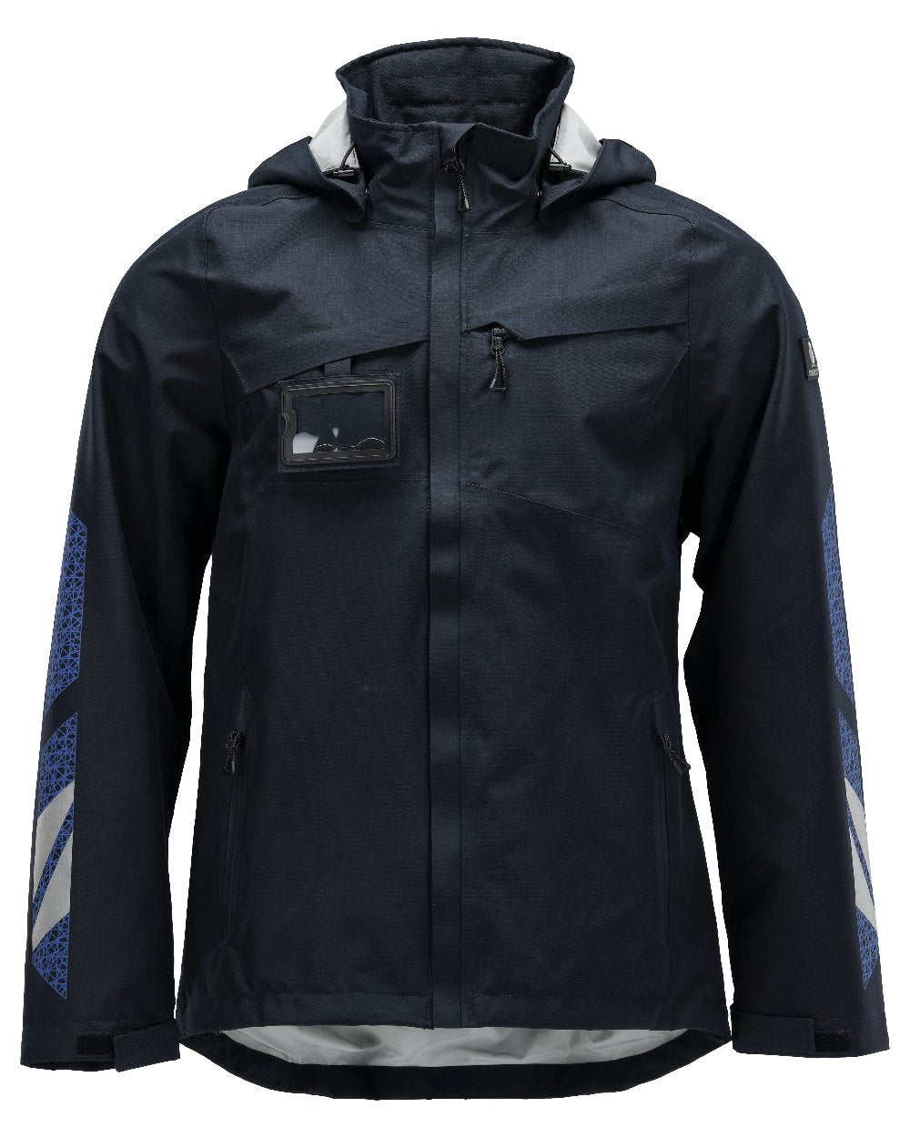 Dark Navy Coloured Mascot Workwear Mens Accelerate Outer Shell Jacket on white background 