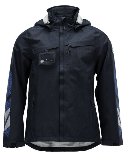Dark Navy Coloured Mascot Workwear Mens Accelerate Outer Shell Jacket on white background 
