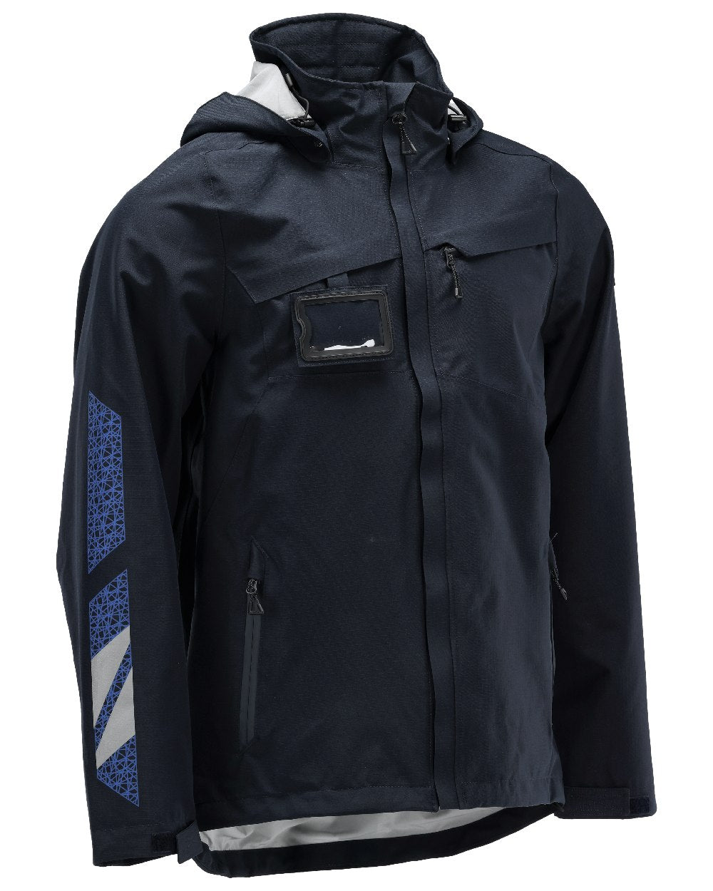 Dark Navy Coloured Mascot Workwear Mens Accelerate Outer Shell Jacket on white background 