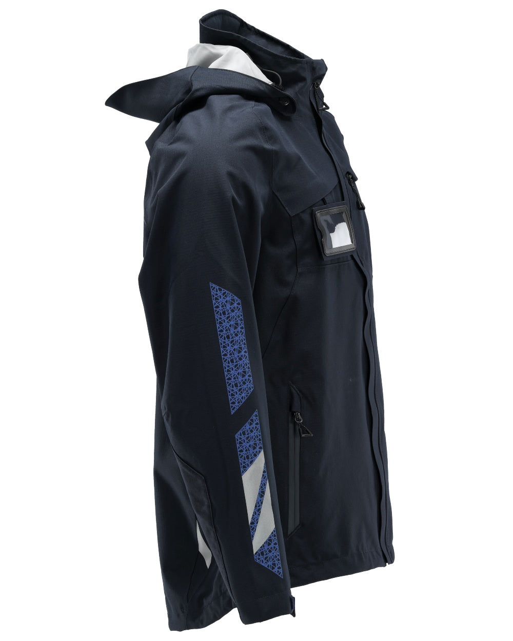 Dark Navy Coloured Mascot Workwear Mens Accelerate Outer Shell Jacket on white background 