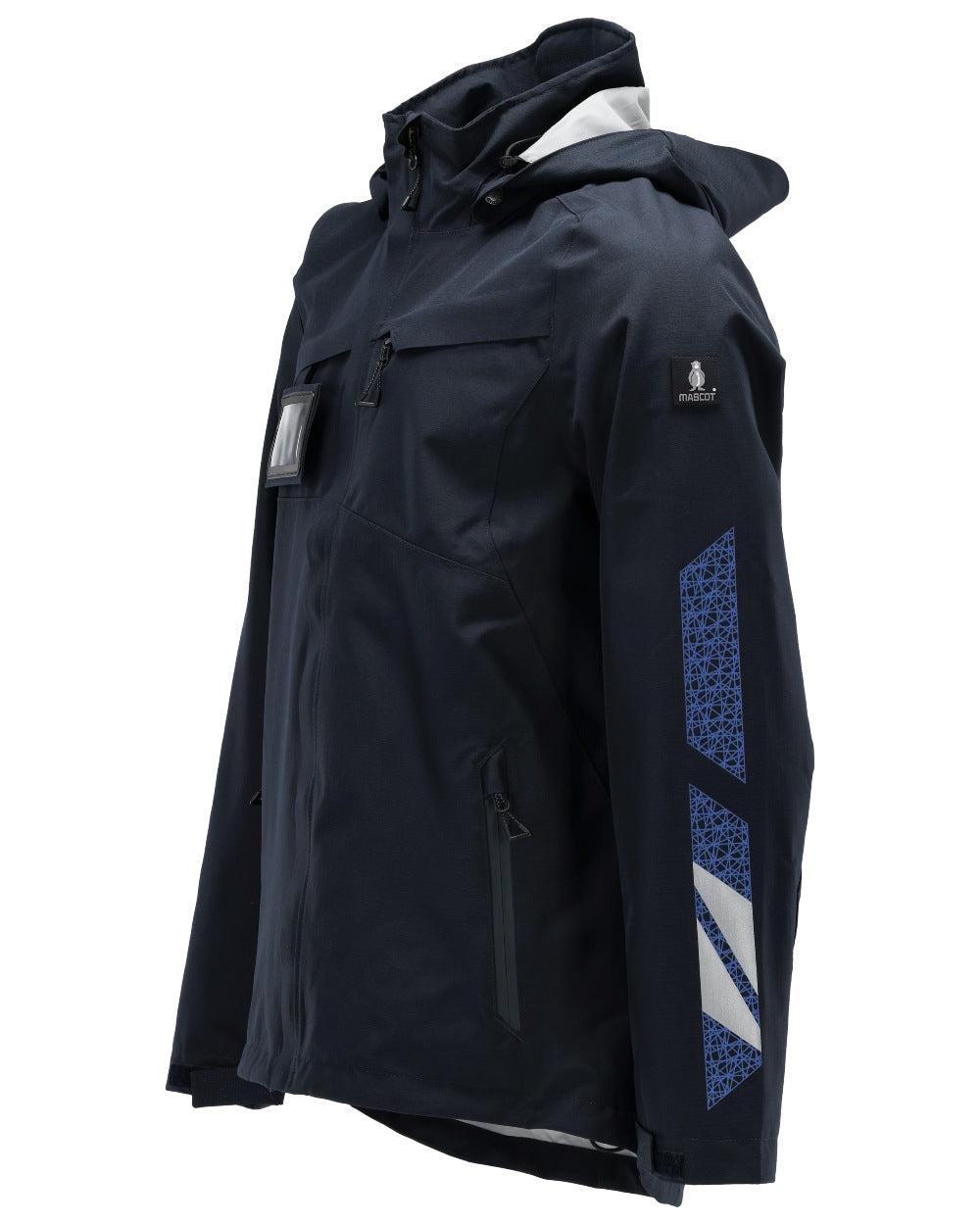 Dark Navy Coloured Mascot Workwear Mens Accelerate Outer Shell Jacket on white background 