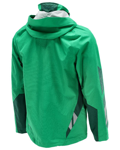 Grass Green Coloured Mascot Workwear Mens Accelerate Outer Shell Jacket on white background 