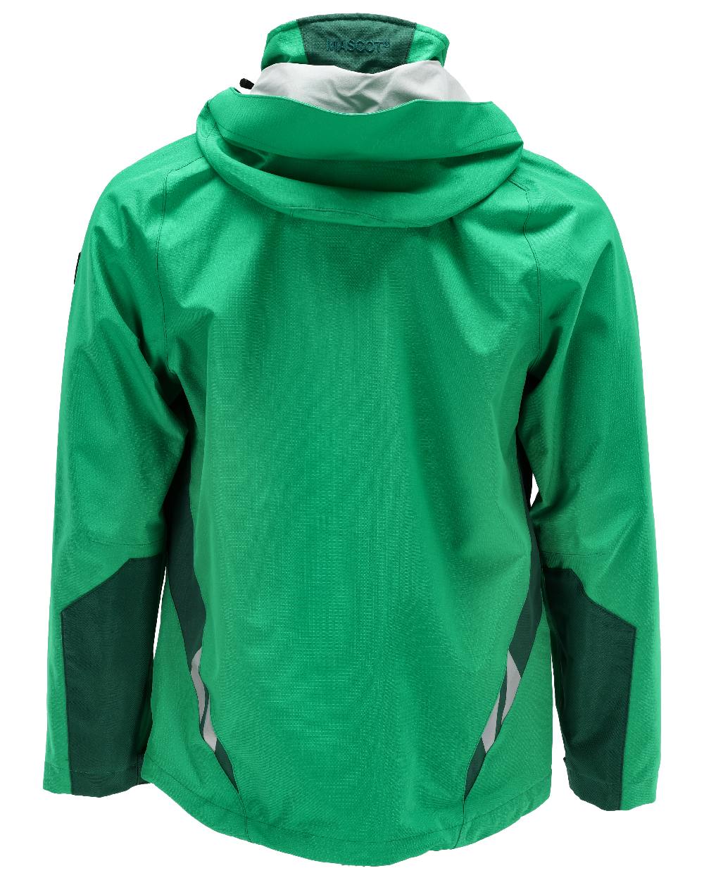 Grass Green Coloured Mascot Workwear Mens Accelerate Outer Shell Jacket on white background 