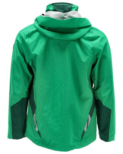 Grass Green Coloured Mascot Workwear Mens Accelerate Outer Shell Jacket on white background 
