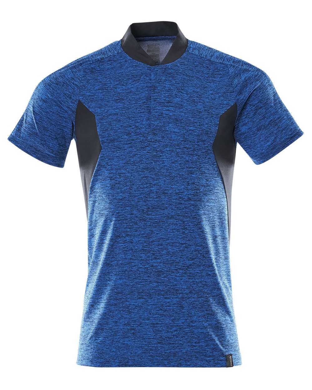 Azure Blue Dark Navy Coloured Mascot Workwear Mens Accelerate Polo Shirt on white background 