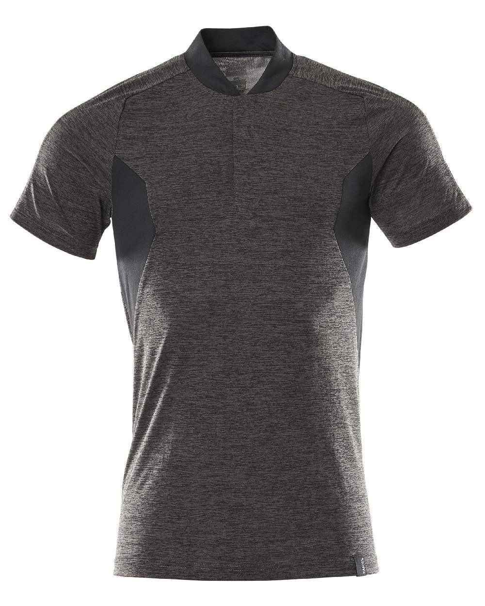 Dark Anthracite Black Coloured Mascot Workwear Mens Accelerate Polo Shirt on white background