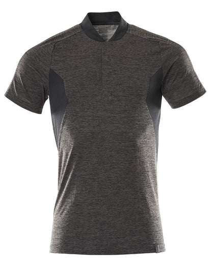 Dark Anthracite Black Coloured Mascot Workwear Mens Accelerate Polo Shirt on white background 