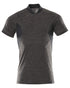 Dark Anthracite Black Coloured Mascot Workwear Mens Accelerate Polo Shirt on white background 