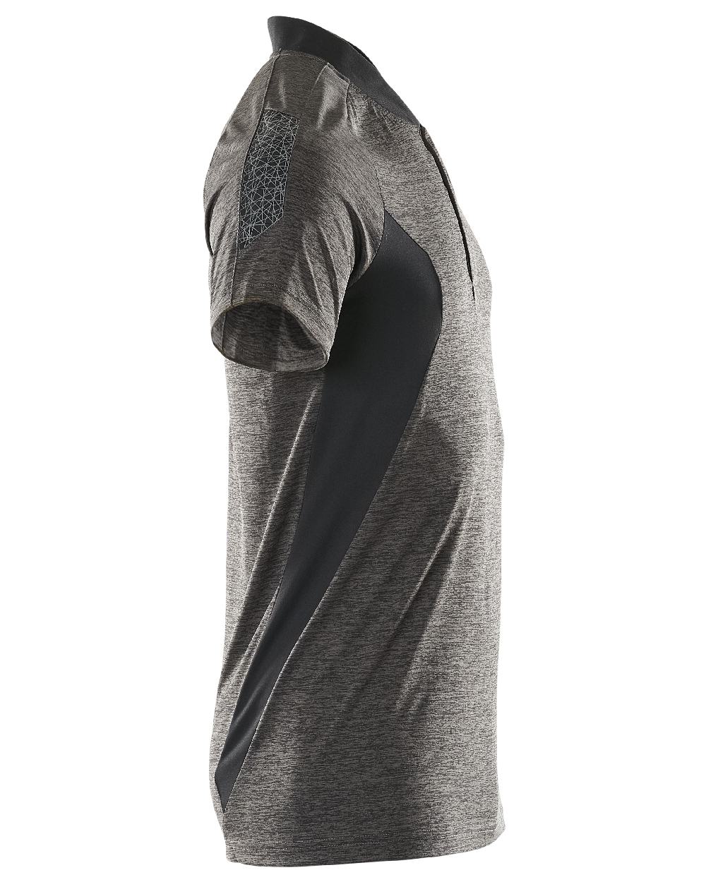 Dark Anthracite Black Coloured Mascot Workwear Mens Accelerate Polo Shirt on white background 