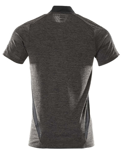 Dark Anthracite Black Coloured Mascot Workwear Mens Accelerate Polo Shirt on white background 