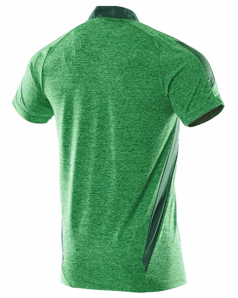 Grass Green Coloured Mascot Workwear Mens Accelerate Polo Shirt on white background 