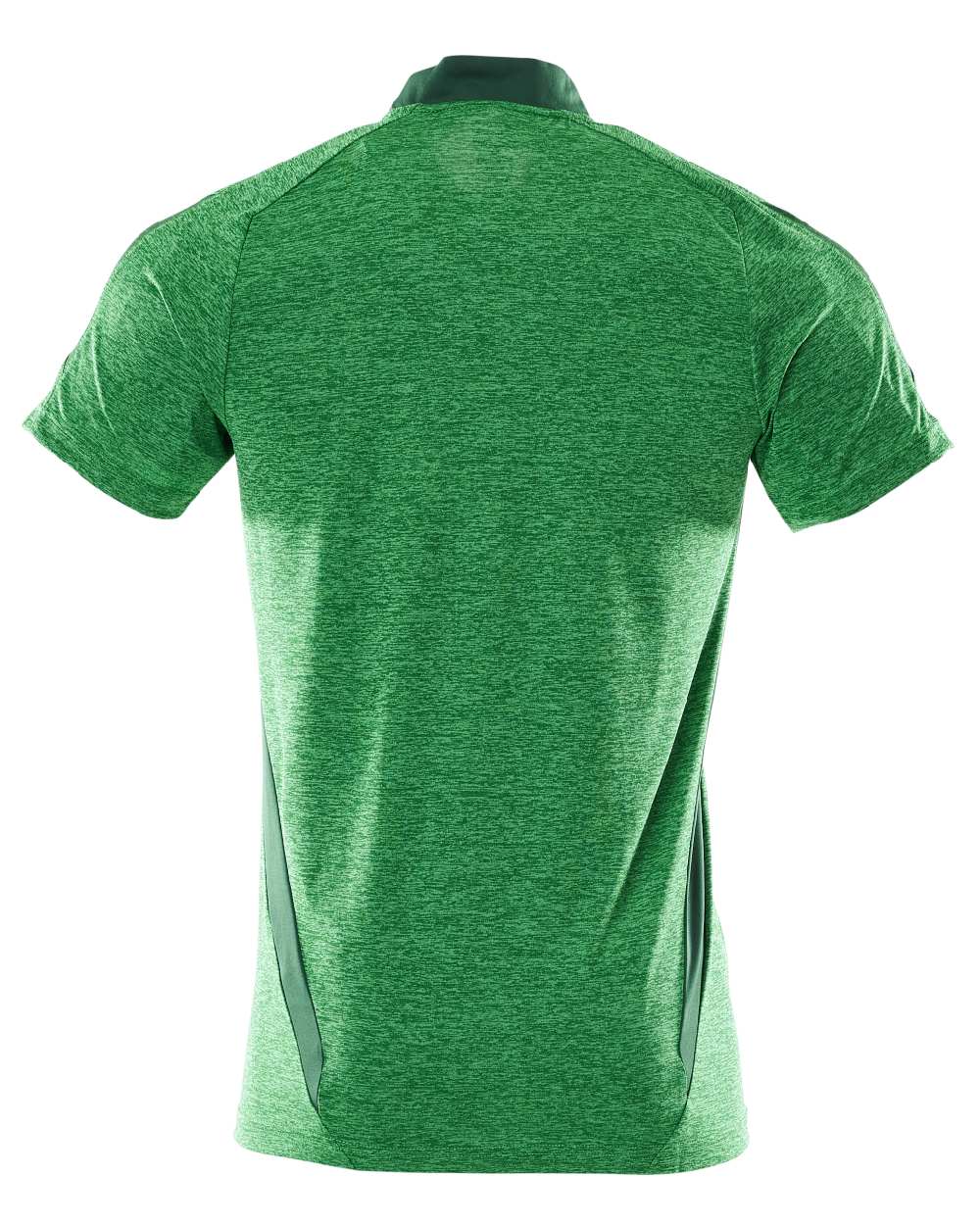 Grass Green Coloured Mascot Workwear Mens Accelerate Polo Shirt on white background 