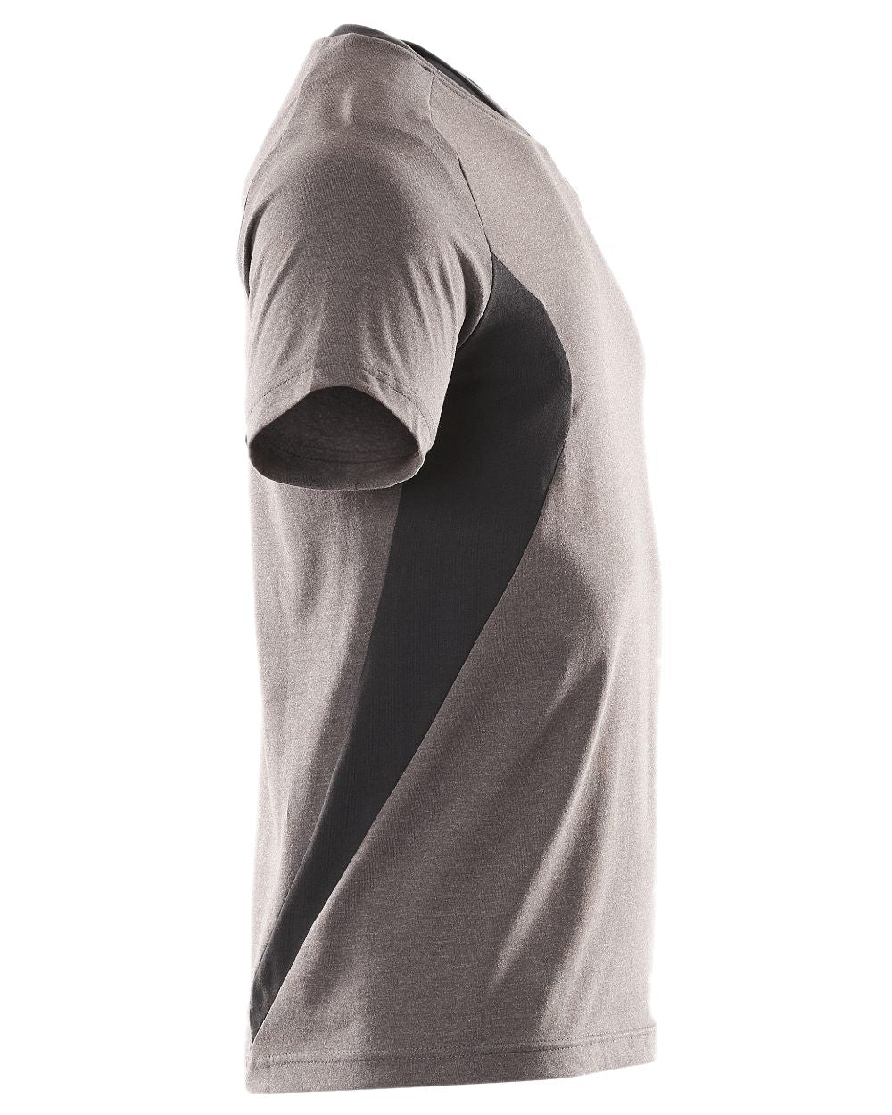 Dark Anthracite Black Coloured Mascot Workwear Mens Accelerate Round Neck T-Shirt on white background 