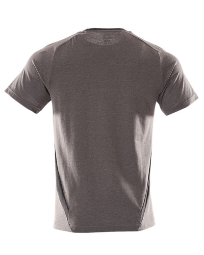 Dark Anthracite Black Coloured Mascot Workwear Mens Accelerate Round Neck T-Shirt on white background 
