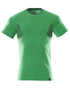 Grass Green Coloured Mascot Workwear Mens Accelerate Round Neck T-Shirt on white background 