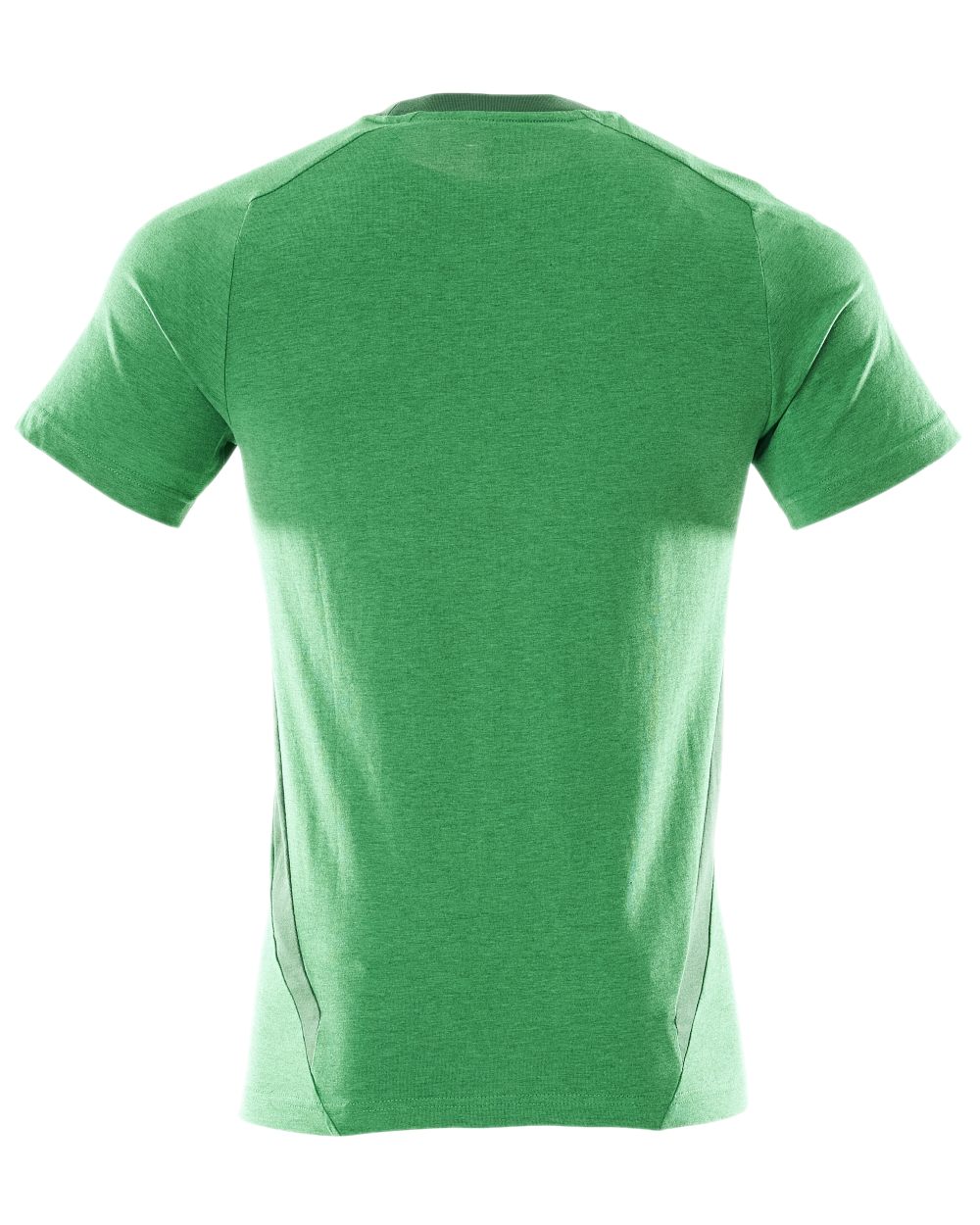 Grass Green Coloured Mascot Workwear Mens Accelerate Round Neck T-Shirt on white background 
