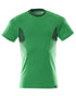 Grass Green Colored Mascot Workwear Mens Accelerate Short Sleeve T-Shirt on white background 