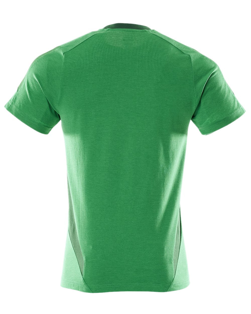 Grass Green Colored Mascot Workwear Mens Accelerate Short Sleeve T-Shirt on white background 