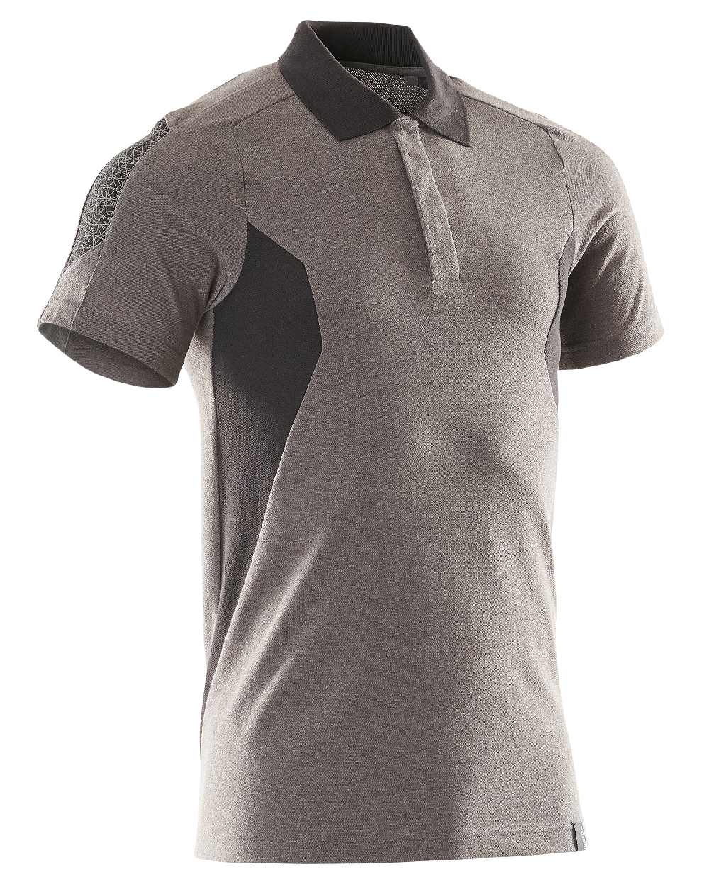 Dark Anthracite Black Coloured Mascot Workwear Mens Accelerate Short Sleeved Polo Shirt on white background 
