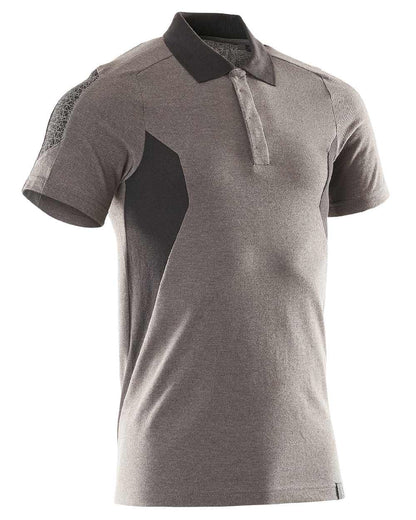 Dark Anthracite Black Coloured Mascot Workwear Mens Accelerate Short Sleeved Polo Shirt on white background 