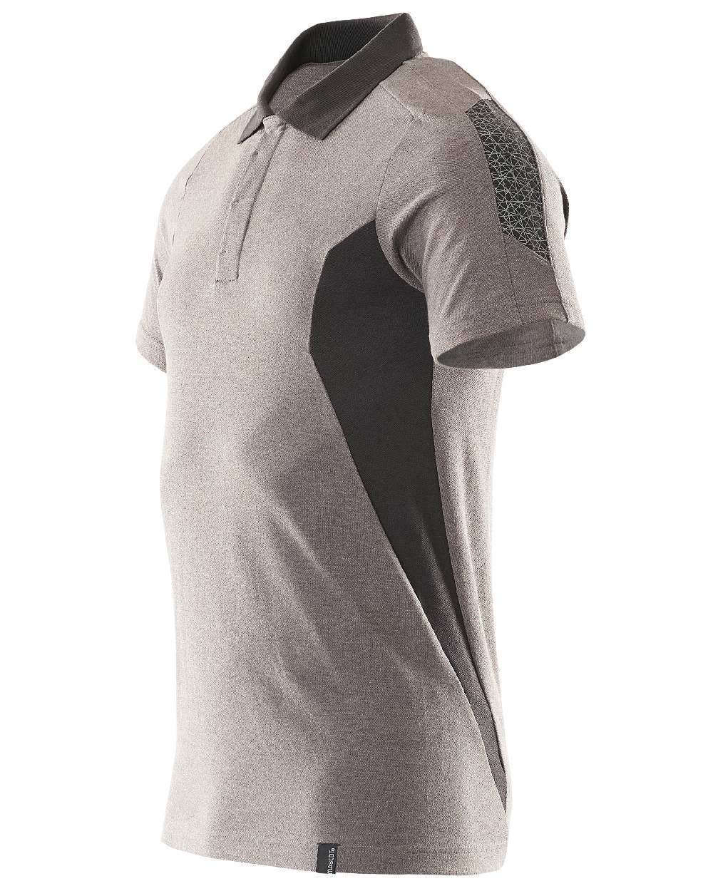 Dark Anthracite Black Coloured Mascot Workwear Mens Accelerate Short Sleeved Polo Shirt on white background 