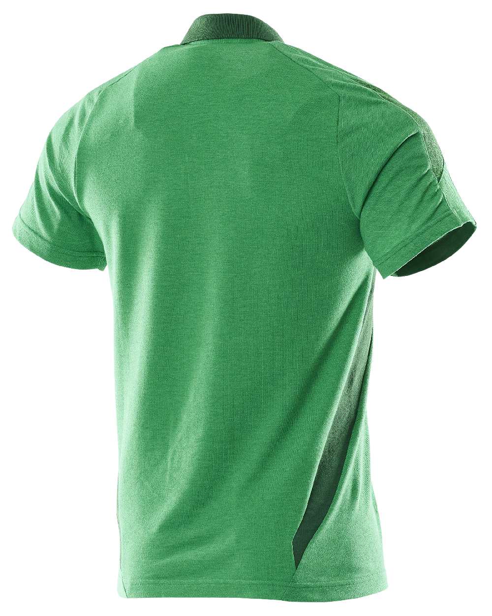 Grass Green Coloured Mascot Workwear Mens Accelerate Short Sleeved Polo Shirt on white background 
