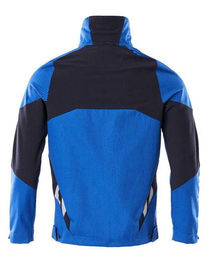 Azure Blue Dark Navy Coloured Mascot Workwear Mens Accelerate Stretch Zones Jacket on white background 