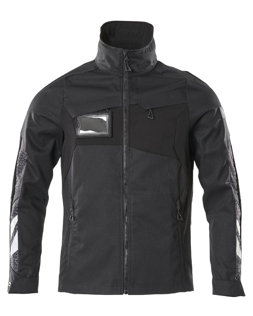 Black Coloured Mascot Workwear Mens Accelerate Stretch Zones Jacket on white background 