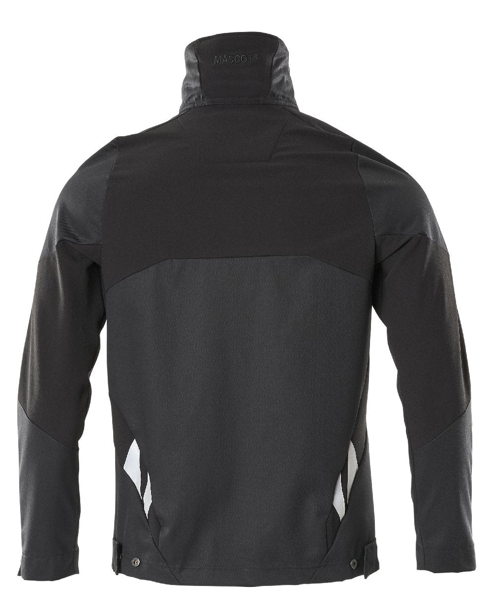 Black Coloured Mascot Workwear Mens Accelerate Stretch Zones Jacket on white background 