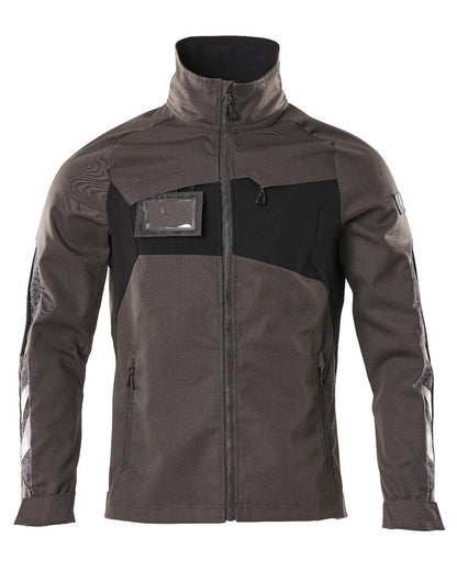 Dark Anthracite Black Coloured Mascot Workwear Mens Accelerate Stretch Zones Jacket on white background 
