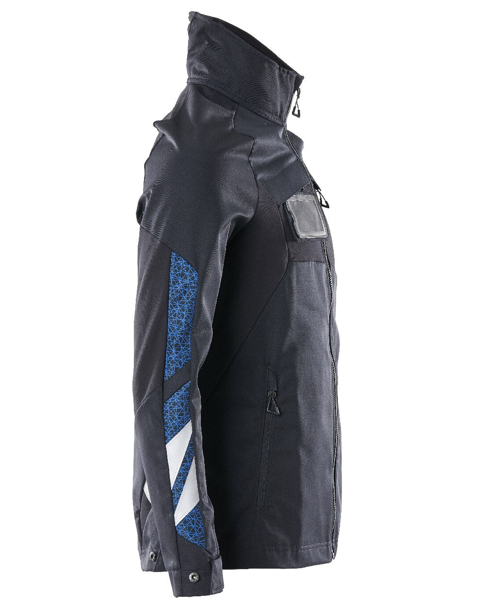 Dark Navy Coloured Mascot Workwear Mens Accelerate Stretch Zones Jacket on white background 