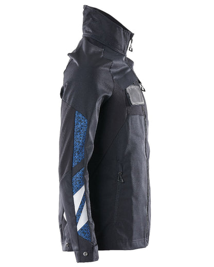 Dark Navy Coloured Mascot Workwear Mens Accelerate Stretch Zones Jacket on white background 