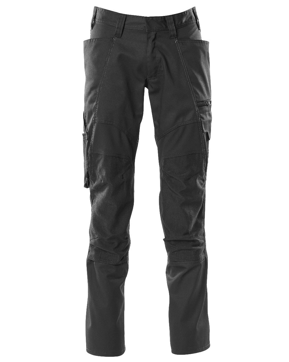 Black Coloured Mascot Workwear Mens Accelerate Stretch Zones Trousers on white background 
