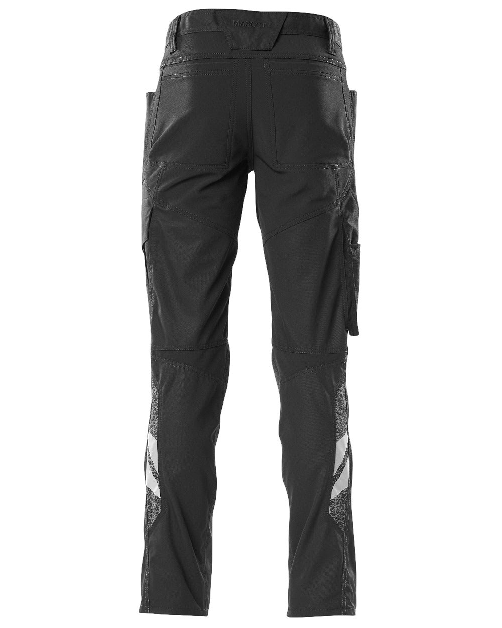 Black Coloured Mascot Workwear Mens Accelerate Stretch Zones Trousers on white background 