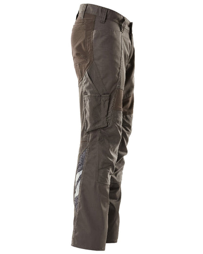 Dark Anthracite Coloured Mascot Workwear Mens Accelerate Stretch Zones Trousers on white background 