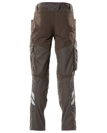 Dark Anthracite Coloured Mascot Workwear Mens Accelerate Stretch Zones Trousers on white background 