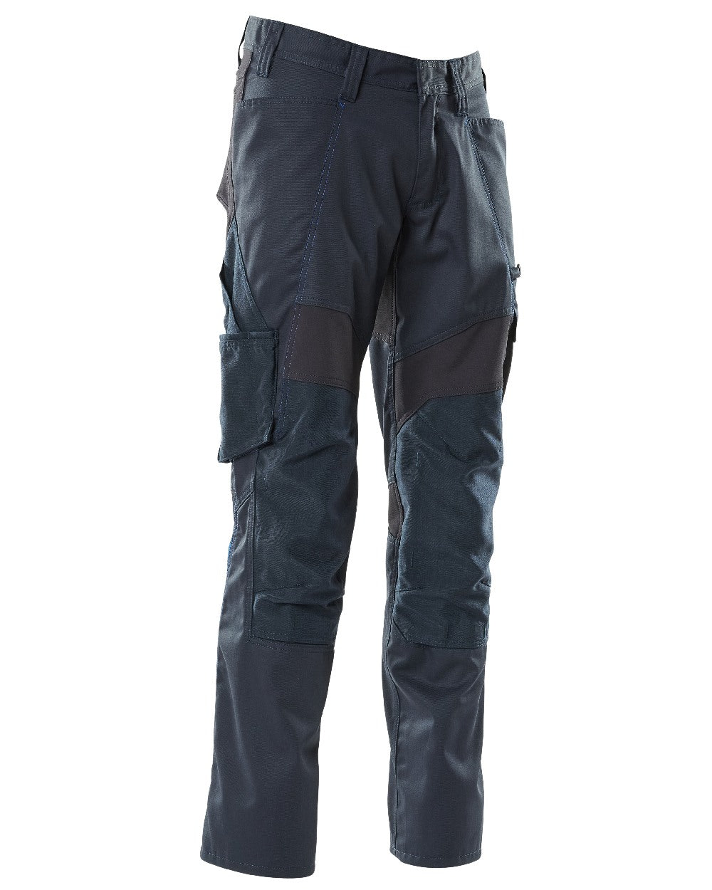Dark Navy Coloured Mascot Workwear Mens Accelerate Stretch Zones Trousers on white background 