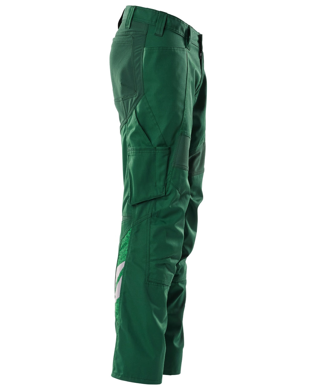 Green Coloured Mascot Workwear Mens Accelerate Stretch Zones Trousers on white background 