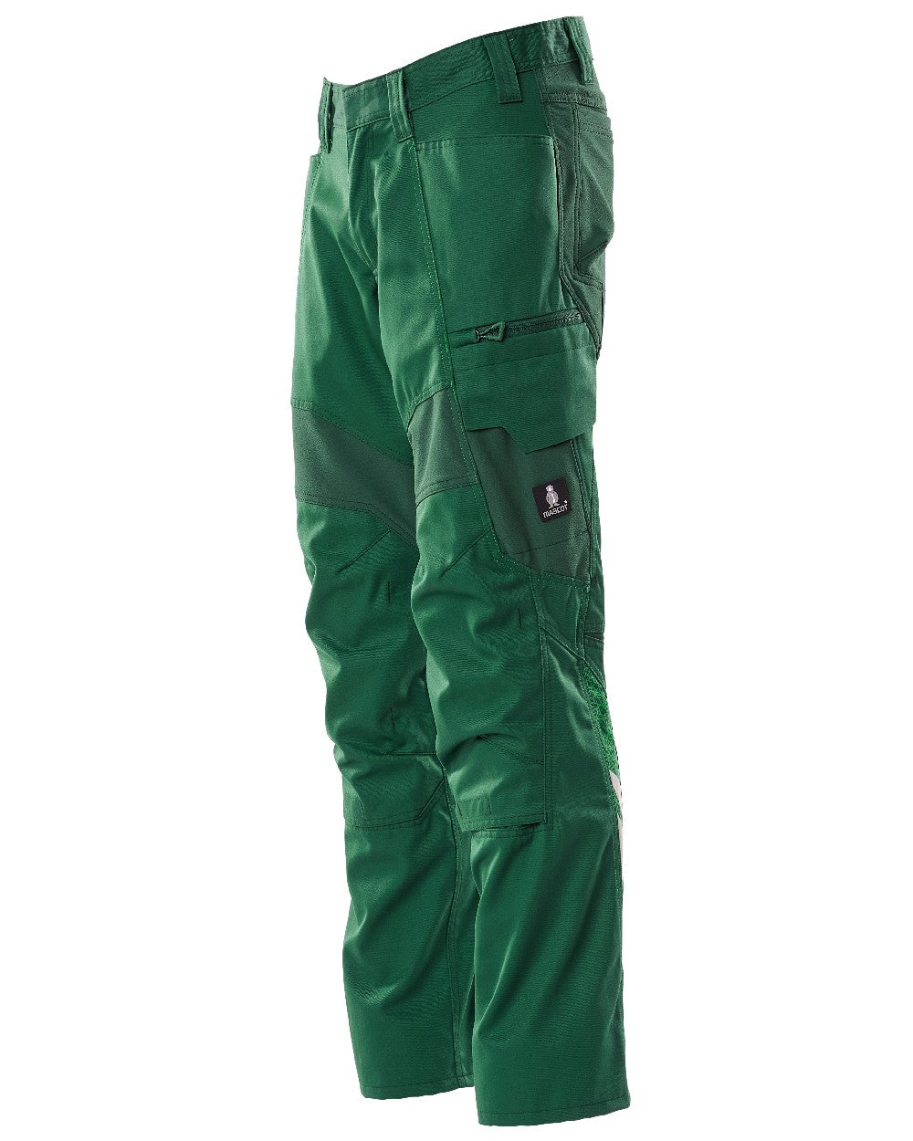 Green Coloured Mascot Workwear Mens Accelerate Stretch Zones Trousers on white background 