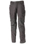 Dark Anthracite Coloured Mascot Workwear Mens Accelerate Stretchable Trousers With Kneepad Pockets on white background 