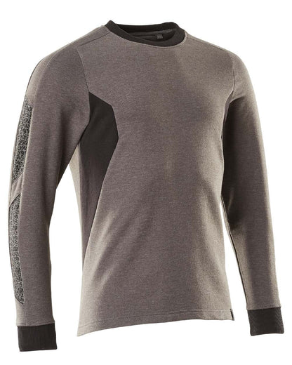 Dark Anthracite Black Coloured Mascot Workwear Mens Accelerate Sweatshirt on white background 
