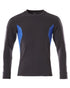 Dark Navy Azure Blue Coloured Mascot Workwear Mens Accelerate Sweatshirt on white background 