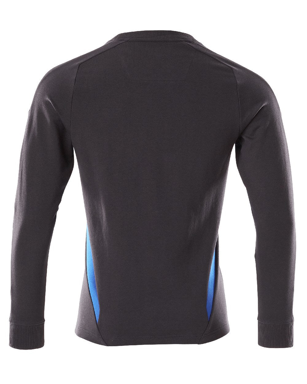 Dark Navy Azure Blue Coloured Mascot Workwear Mens Accelerate Sweatshirt on white background 