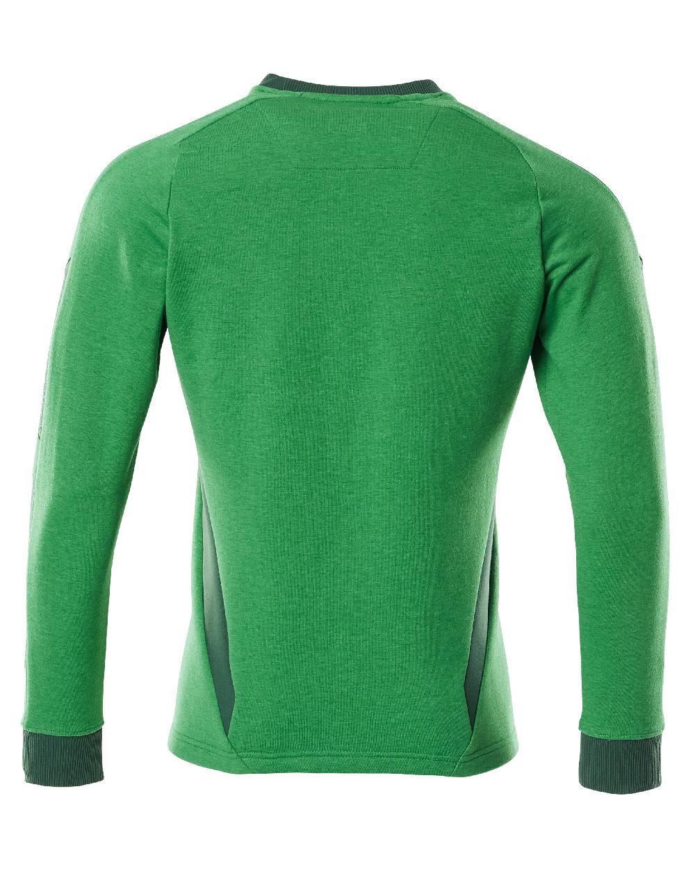 Grass Green Coloured Mascot Workwear Mens Accelerate Sweatshirt on white background 