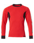 Traffic Red Black Coloured Mascot Workwear Mens Accelerate Sweatshirt on white background 