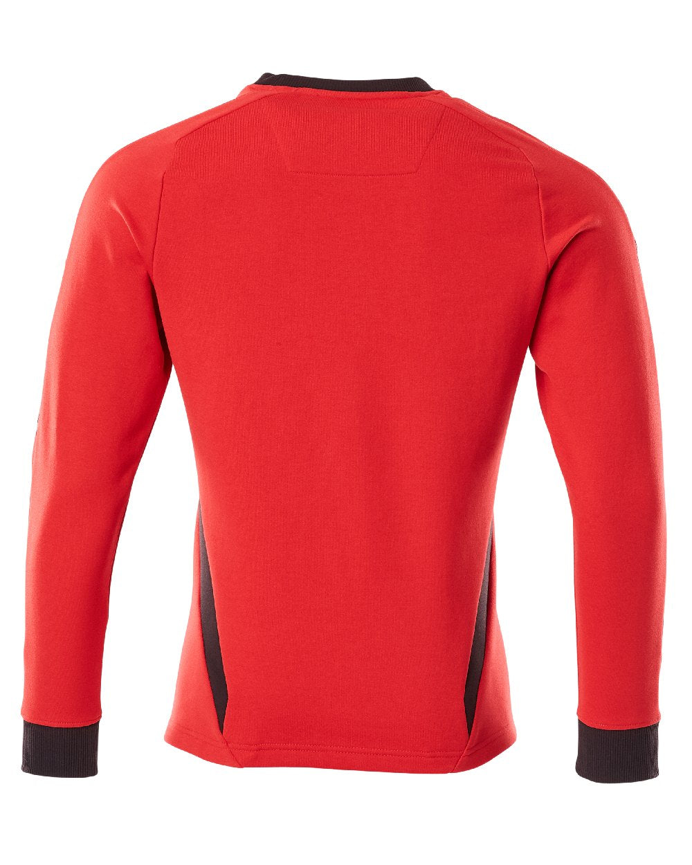 Traffic Red Black Coloured Mascot Workwear Mens Accelerate Sweatshirt on white background 