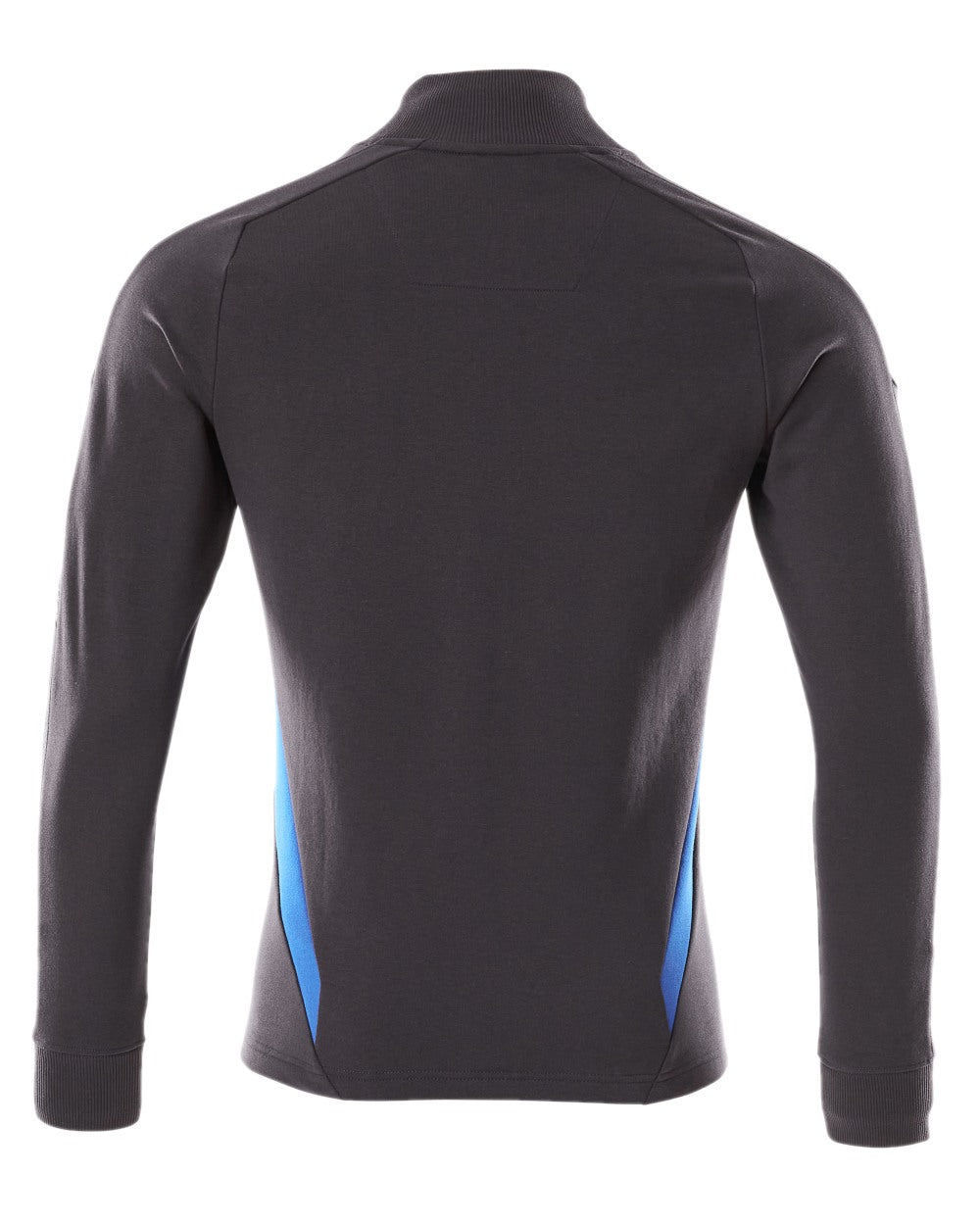 Dark Navy Azure Blue Coloured Mascot Workwear Mens Accelerate Sweatshirt With Zipper on white background 