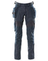 Dark Navy Coloured Mascot Workwear Mens Accelerate Trousers With Holster Pockets on white background 