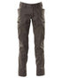 Dark Anthracite Coloured Mascot Workwear Mens Accelerate Trousers With Thigh Pockets on white background 