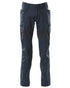 Dark Navy Coloured Mascot Workwear Mens Accelerate Trousers With Thigh Pockets on white background 